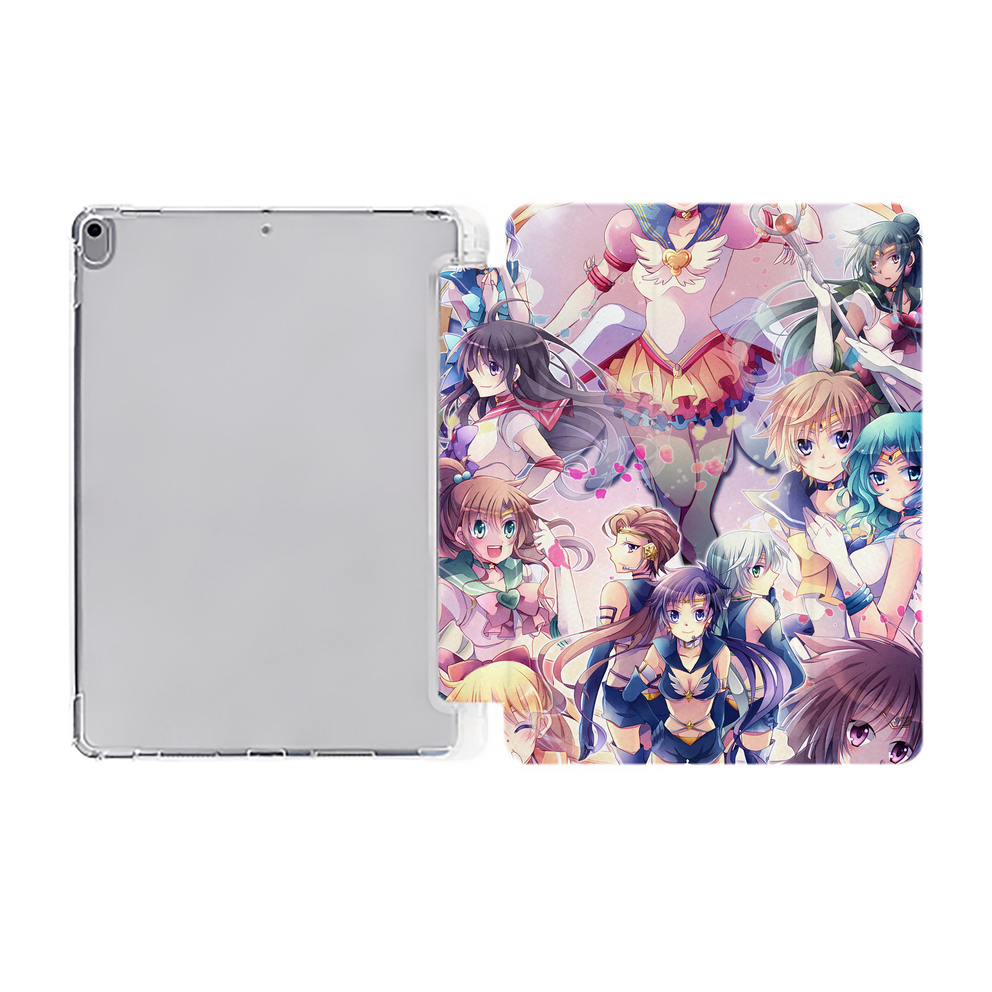 （画像用） 美少女戦士セーラームーン Sailor Moon IPad ケース ペン収納付き 三つ折りスタンド PUレザー×シリコン 対応機種9.5/10.5/10.9インチ